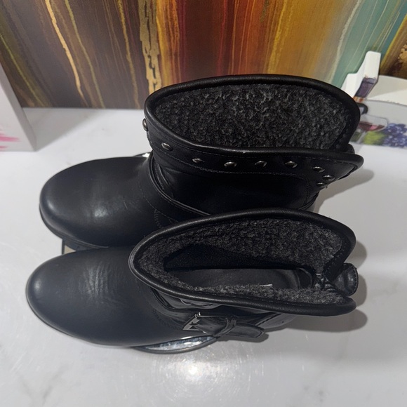 Call It Spring Black Ankle Boots with Silver Studs - Picture 7 of 11